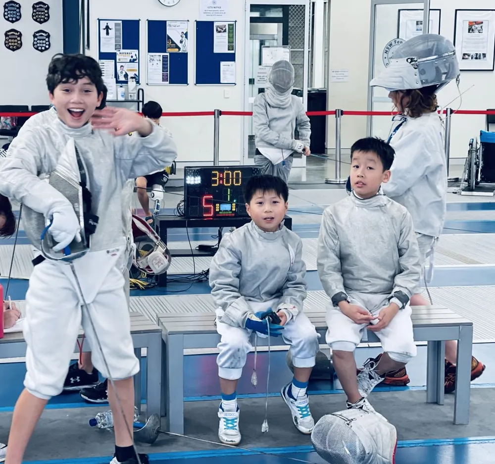 U7 First Touch fencers at Sydney Academy of Fencing